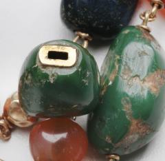 Louis Comfort Tiffany Necklace by Louis Comfort Tiffany 18kt Gold Lapis Carnelian and Turquoise - 4456689