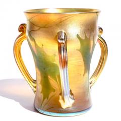Louis Comfort Tiffany Tiffany Studios Favrile Decorated Three Handled Vase - 3069311