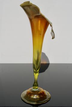 Louis Comfort Tiffany l c t Tiffany Studios Jack in the Pulpit Favrile Floriform Vase - 3061318