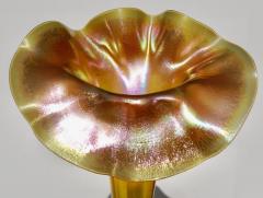 Louis Comfort Tiffany l c t Tiffany Studios Jack in the Pulpit Favrile Floriform Vase - 3061379