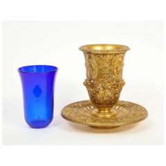 Louis Constant Sevin Louis Constant S vin F Barbedienne a Rare Ormolu and Blue Glass Centerpiece - 3899797