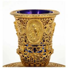 Louis Constant Sevin Louis Constant S vin F Barbedienne a Rare Ormolu and Blue Glass Centerpiece - 3899798