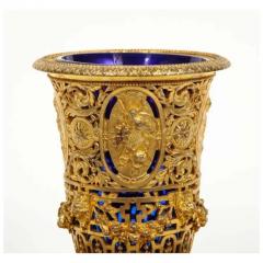 Louis Constant Sevin Louis Constant S vin F Barbedienne a Rare Ormolu and Blue Glass Centerpiece - 3899799