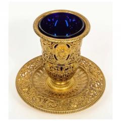 Louis Constant Sevin Louis Constant S vin F Barbedienne a Rare Ormolu and Blue Glass Centerpiece - 3899800