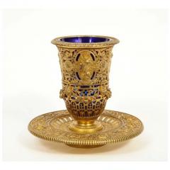 Louis Constant Sevin Louis Constant S vin F Barbedienne a Rare Ormolu and Blue Glass Centerpiece - 3899801