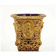 Louis Constant Sevin Louis Constant S vin F Barbedienne a Rare Ormolu and Blue Glass Centerpiece - 3899807