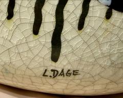 Louis Dage Louis Dage Art Deco Ceramic Vase with Stylized Floral Decoration - 4610127