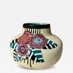 Louis Dage Louis Dage Art Deco Ceramic Vase with Stylized Floral Decoration - 4614119