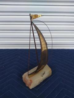 Louis DeMott Bunce Pair of signed DeMott Sailboat sculptures - 3737511