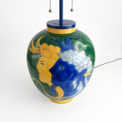 Louis Drimmer LOUIS DRIMMER CERAMIC TABLE LAMP FRANCE 1970  - 1894082