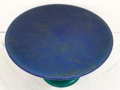 Louis Durot Sunburst Mushroom Table in Green and Blue Louis Durot 1990s - 3175798