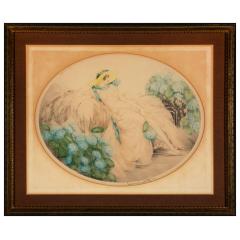 Louis Icart 1929 Louis Icart Etching Les Hortensias - 4525490