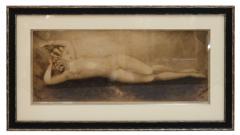 Louis Icart 1930s Art Deco Lithography Sommeil by Louis Icart a Nude on a Daybed - 2821623