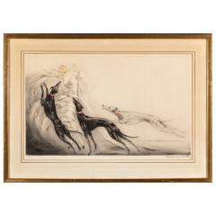 Louis Icart Louis Icart Etching Coursing II 1929 Signed - 4404267