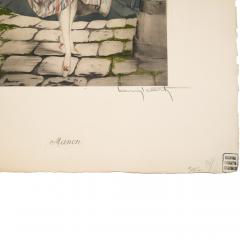 Louis Icart Manon by Louis Icart Circa 1927 Signed - 4404311