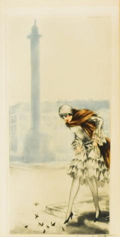 Louis Icart Place Vendome Etching with Aquatint by Louis Icart - 4405648