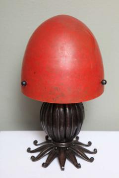 Louis Katona Louis Katona French Wrought Iron and Glass Table Lamp - 1422799