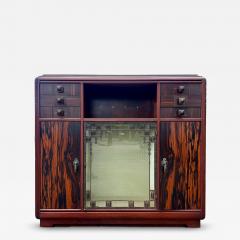 Louis Majorelle Louis Majorelle French Art Nouveau Signed Cabinet Inlays and Ironwork - 4332557