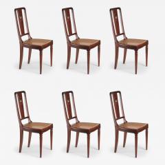 Louis Majorelle Louis Majorelle set of 6 dining chairs in mahogany - 3143672