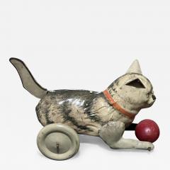 Louis Marx and Company 1930s CAT WITH BALL LOUIS MARX TIN TOY KITTYKAT - 3333668