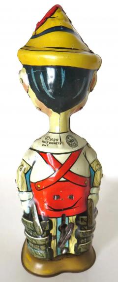 Louis Marx and Company Walt Disney Enterprises Pinocchio Wind Up Toy by Marx Toy Co N Y Dated 1939 - 3513327