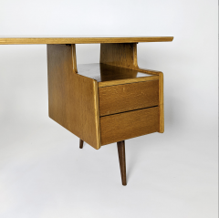 Louis Paolozzi RARE OAK AND MAHOGANY DESK BY LOUIS PAOLOZZI 1950  - 2634157