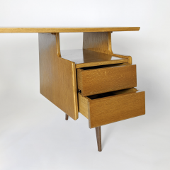 Louis Paolozzi RARE OAK AND MAHOGANY DESK BY LOUIS PAOLOZZI 1950  - 2634160