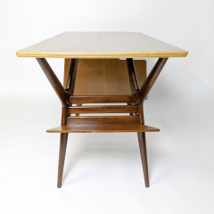 Louis Paolozzi RARE OAK AND MAHOGANY DESK BY LOUIS PAOLOZZI 1950  - 2634161