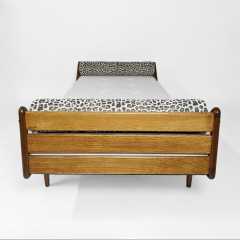 Louis Paolozzi RARE PAIR OF DAYBEDS BY LOUIS PAOLOZZI OAK AND MAHOGANY 1955  - 2634125