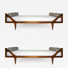 Louis Paolozzi RARE PAIR OF DAYBEDS BY LOUIS PAOLOZZI OAK AND MAHOGANY 1955  - 2640026