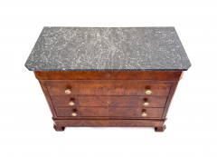 Louis Philippe Chest of Drawers with St Anne Black Marble Top circa 1850 - 4696630