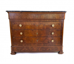 Louis Philippe Chest of Drawers with St Anne Black Marble Top circa 1850 - 4697438