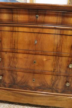 Louis Philippe Italian Antique Chest of Drawers in Walnut Restored - 4142991