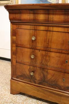 Louis Philippe Italian Antique Chest of Drawers in Walnut Restored - 4142992