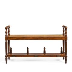 Louis Philippe Mahogany Hall Bench With A Folding Foot Rest - 1242870