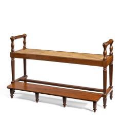 Louis Philippe Mahogany Hall Bench With A Folding Foot Rest - 1242872