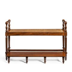 Louis Philippe Mahogany Hall Bench With A Folding Foot Rest - 1242888