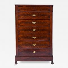 Louis Philippe Semainier Chest Of Seven Drawers Antique France c 1870 s - 3702402