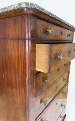 Louis Philippe Semainier in Crotch Mahogany with Marble Top - 4568341