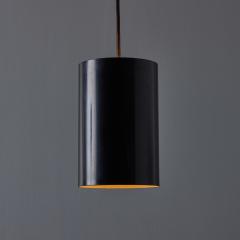 Louis Poulsen 1960s Model 16513 Black Metal Cylindrical Pendants for Louis Poulsen - 4448245