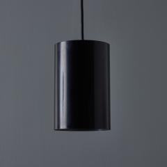Louis Poulsen 1960s Model 16513 Black Metal Cylindrical Pendants for Louis Poulsen - 4448246