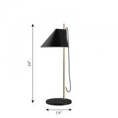 Louis Poulsen GamFratesi Brass and Marble Yuh Table Lamp for Louis Poulsen in White or Black - 1154905