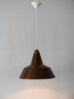 Louis Poulsen Mid Century Modern Enameled Pendant Lamp by Louis Poulsen Denmark 1960s - 2043104