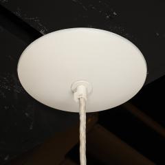 Louis Poulsen Mid Century White Orange Enamel PH 4 3 Pendant Chandelier by Louis Poulsen - 4141993