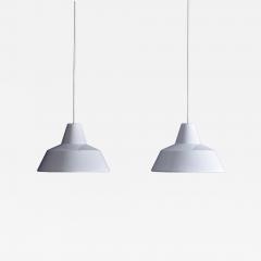 Louis Poulsen Pair of White Arbejdspendel for Louis Poulsen - 4392845