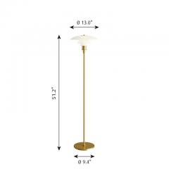 Louis Poulsen Poul Henningsen Brass and Glass PH Floor Lamp for Louis Poulsen - 947946