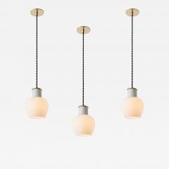 Louis Poulsen Set of 3 1950s Vilhelm Lauritzen Christiansborg Pendants for Louis Poulsen - 2524294