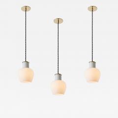 Louis Poulsen Set of 3 1950s Vilhelm Lauritzen Christiansborg Pendants for Louis Poulsen - 2524294