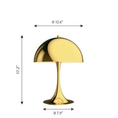 Louis Poulsen Verner Panton Panthella 320 Table Lamp in Brass for Louis Poulsen - 1801039