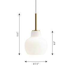 Louis Poulsen Vilhelm Lauritzen VL 1 Brass and Glass Wall Lamp for Louis Poulsen - 1432344